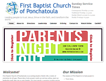 Tablet Screenshot of fbcponchatoula.com